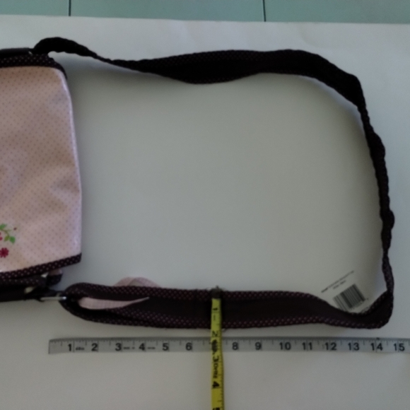 Die Spiegelburg VTG Pink Embroidered Horse Shoe Floral Polka Dot Crossbody Bag - Picture 10 of 10